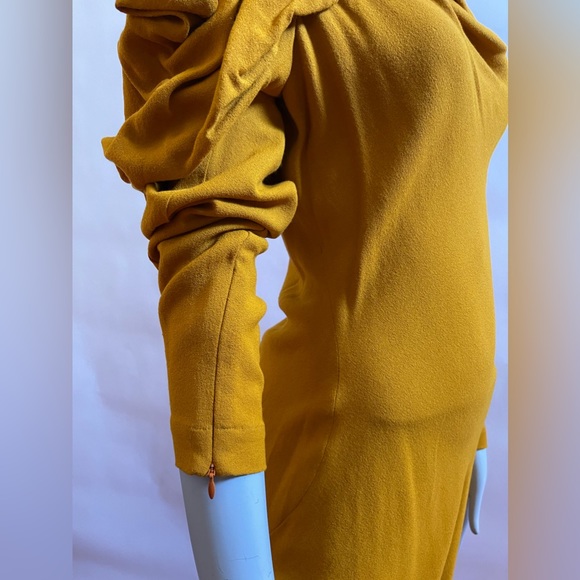Vivienne Westwood RED LABEL DRESS AW15 NEW IT 40 Mustard - Picture 7 of 16